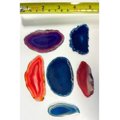 Natural Agate Slices - Pack of 6 - Image 3