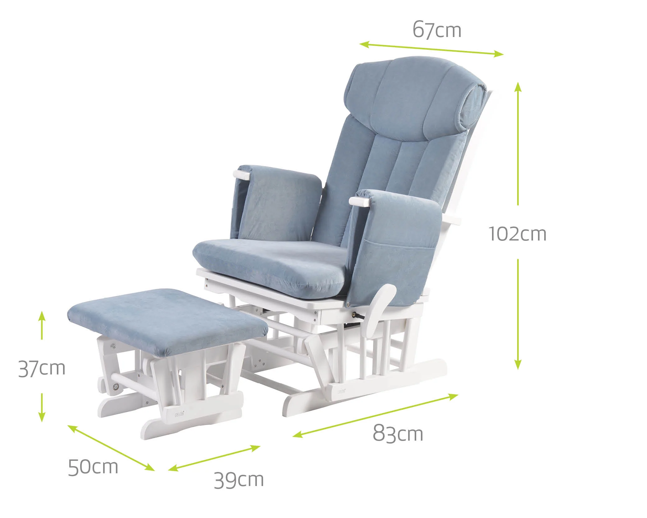Chatsworth Nursing Chair and Footstool - Image 18