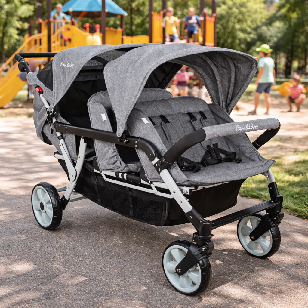 Familidoo 6 Seater Lightweight Stroller - Plus Free Rain Cover - Image 3