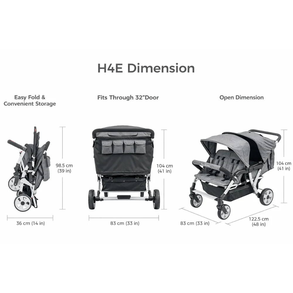 Familidoo 4 Seater Stroller -  Plus Free Rain Cover - Image 10