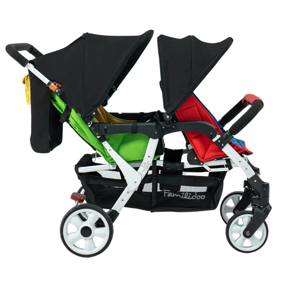 Familidoo 4 Seater Multi Colour Stroller - Plus FREE Rain Cover - Image 12