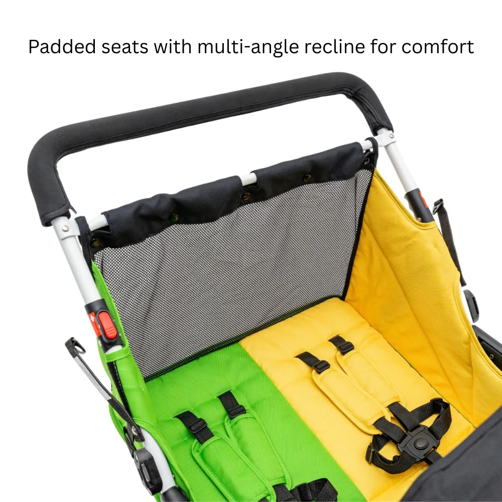 Familidoo 4 Seater Multi Colour Stroller - Plus FREE Rain Cover - Image 3