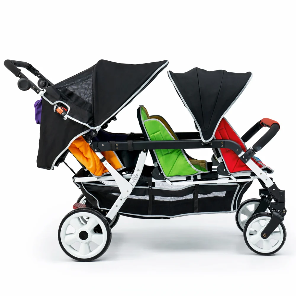 Familidoo 6 Seater Multi Colour Stroller - Plus FREE Rain Cover - Image 8