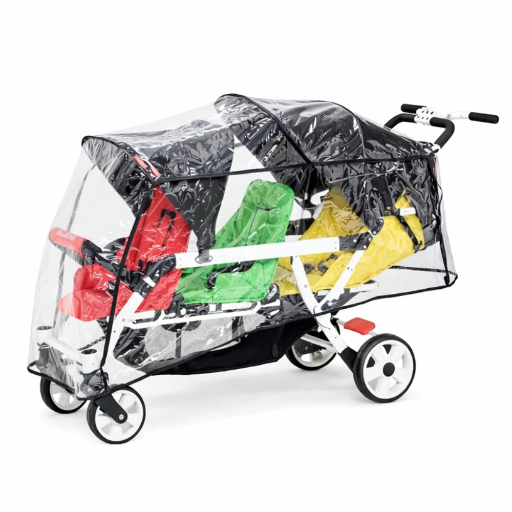 Familidoo 3 Seater Multi Colour Stroller - Plus FREE Rain Cover - Image 5