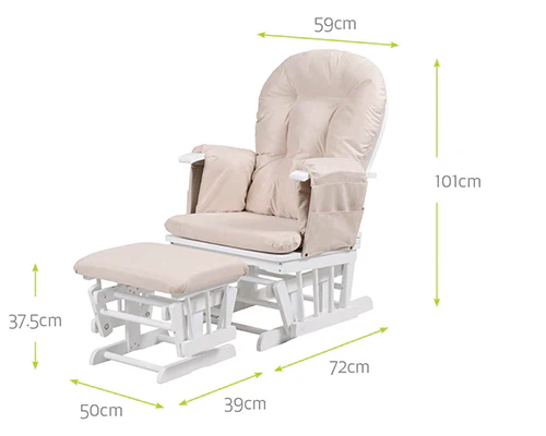 Haywood Reclining Nursing Chair and Footstool - Image 11