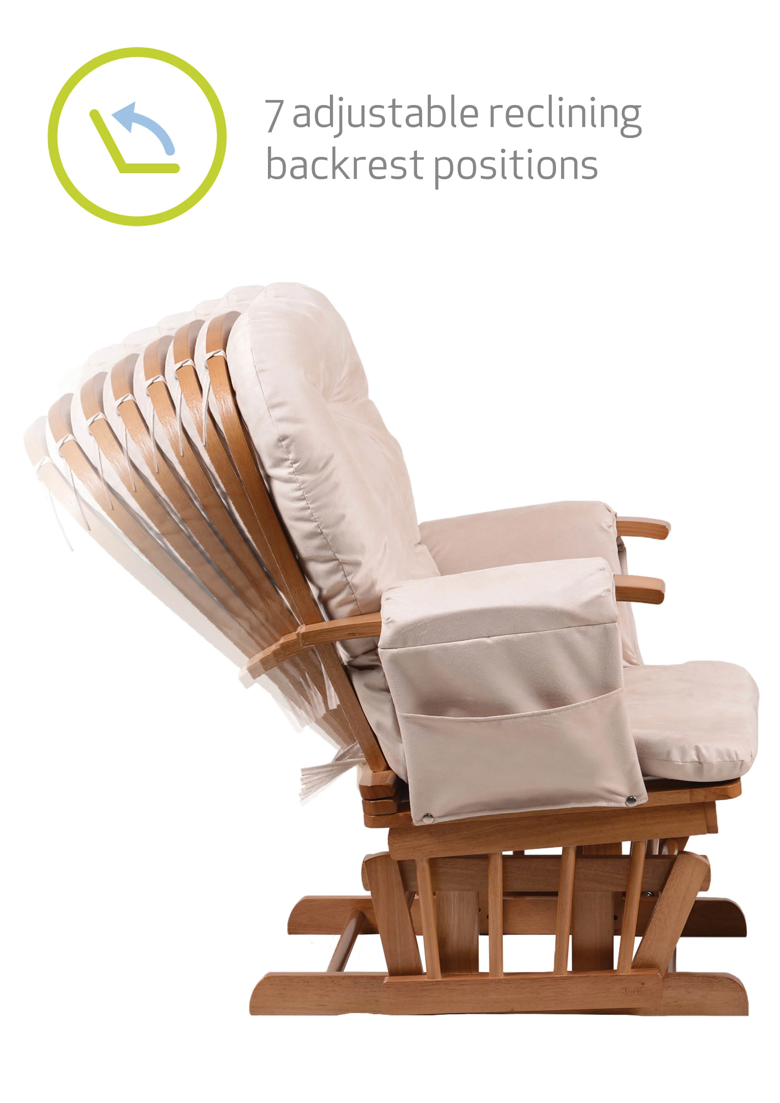 Haywood Reclining Nursing Chair and Footstool - Image 18