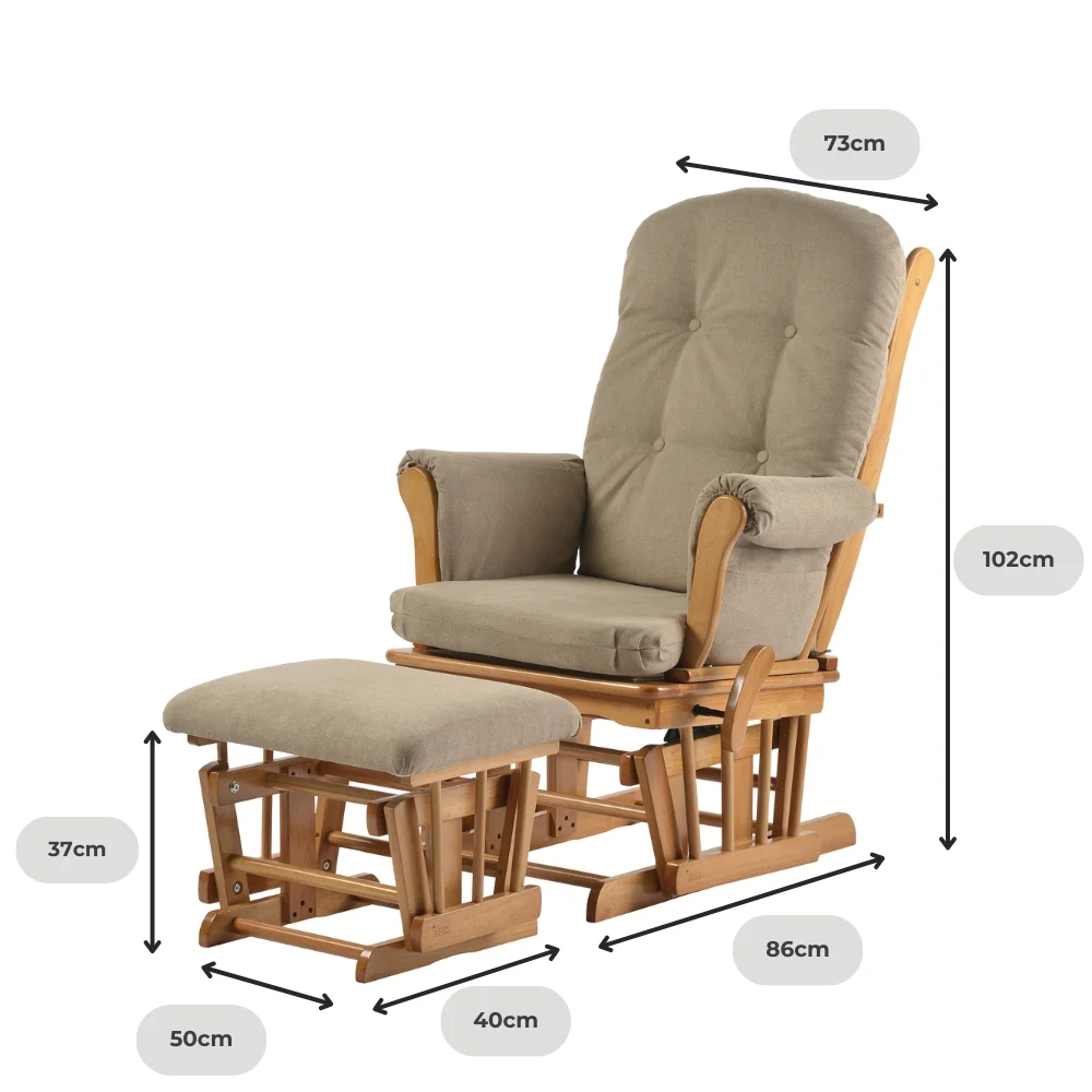 Kielder Nursing Chair and Footstool - Image 7