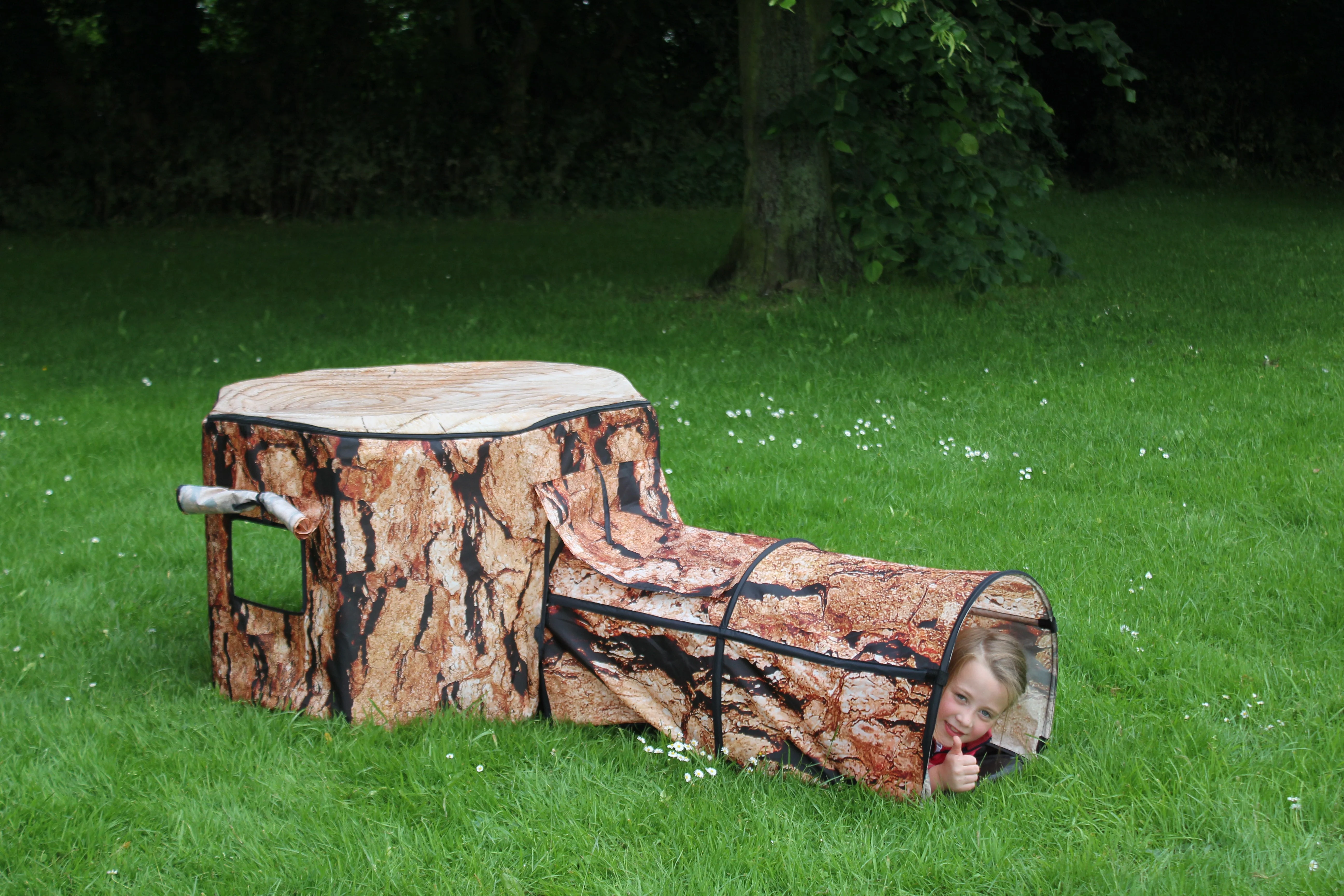 Natural Tree House And Tunnel - Tuff Tray Cover, No Frame - Image 3