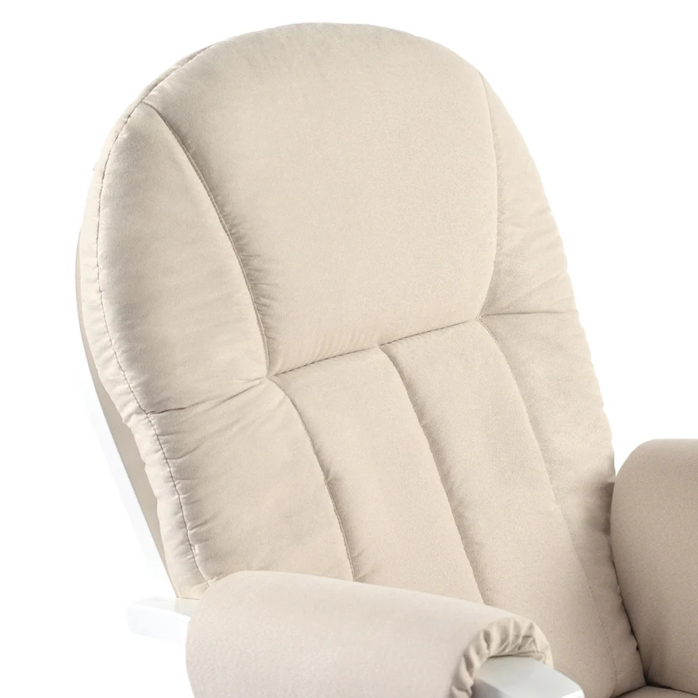 Nursing Chair and Footstool - Mothercare Best Seller - White/Beige - Image 7
