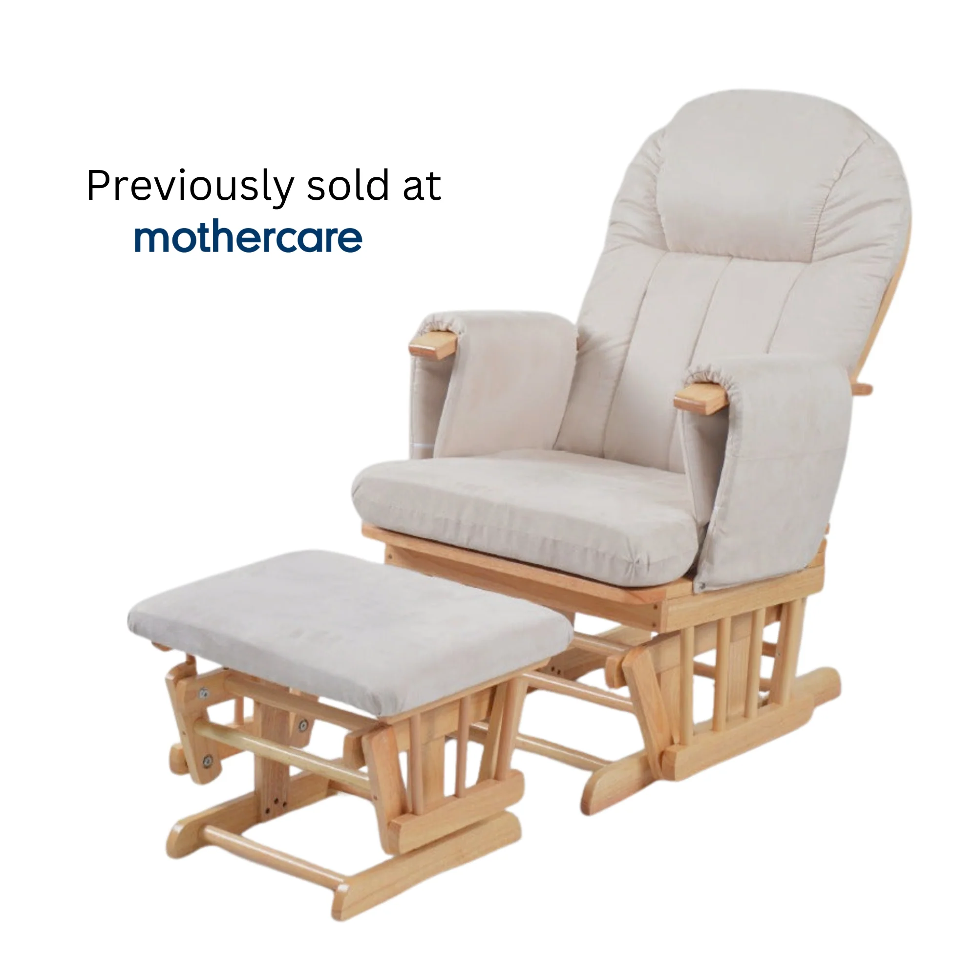 Nursing Chair and Footstool - Mothercare Best Seller - Natural/Beige - Image 3