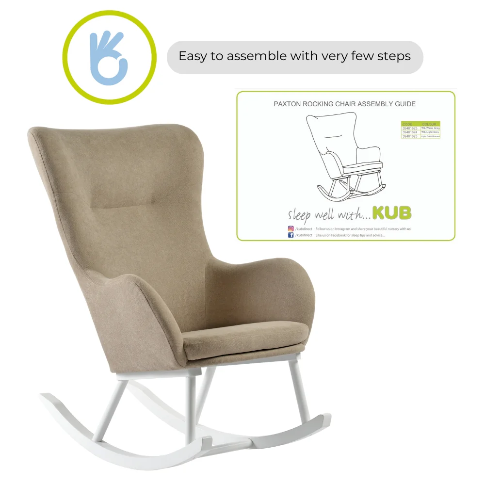 Paxton Nursing Rocking Chair with Cushions - Image 12