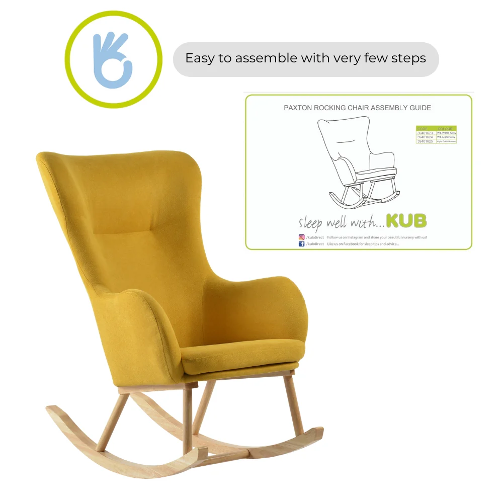 Paxton Nursing Rocking Chair with Cushions - Image 6