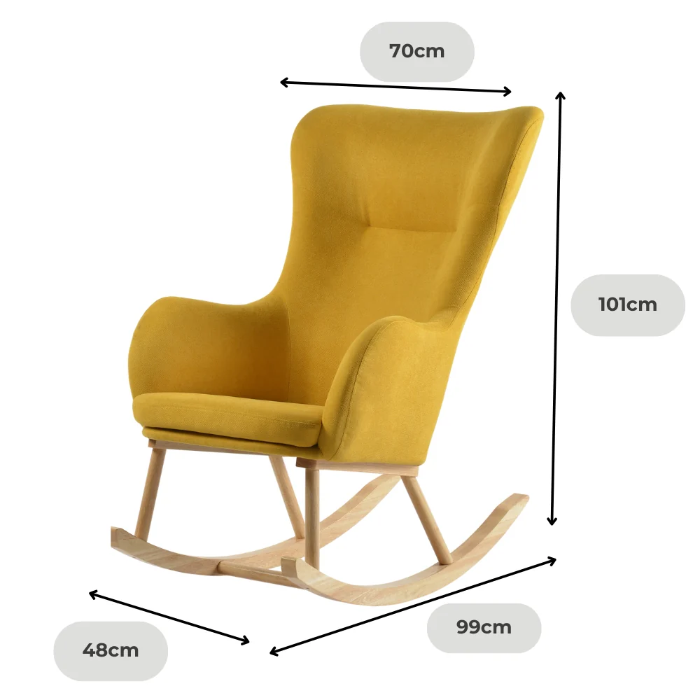 Paxton Nursing Rocking Chair with Cushions - Image 8