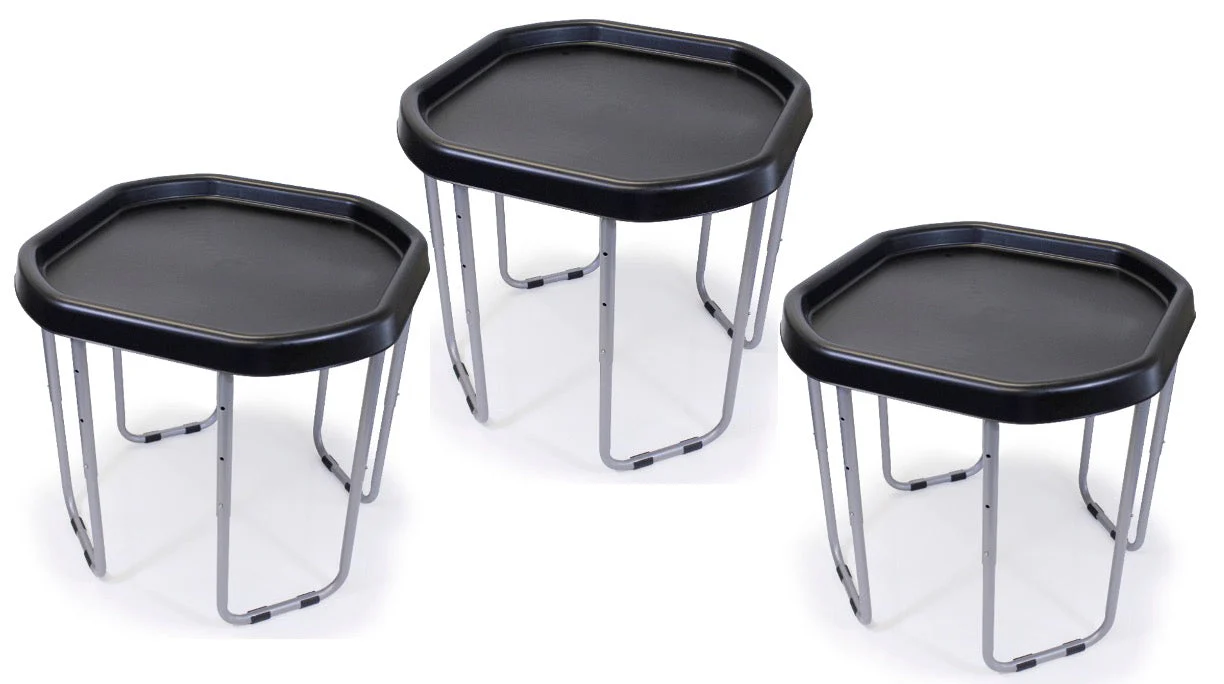 Set of 3 Tuff Trays (70cm) & Stand - Black - Image 7
