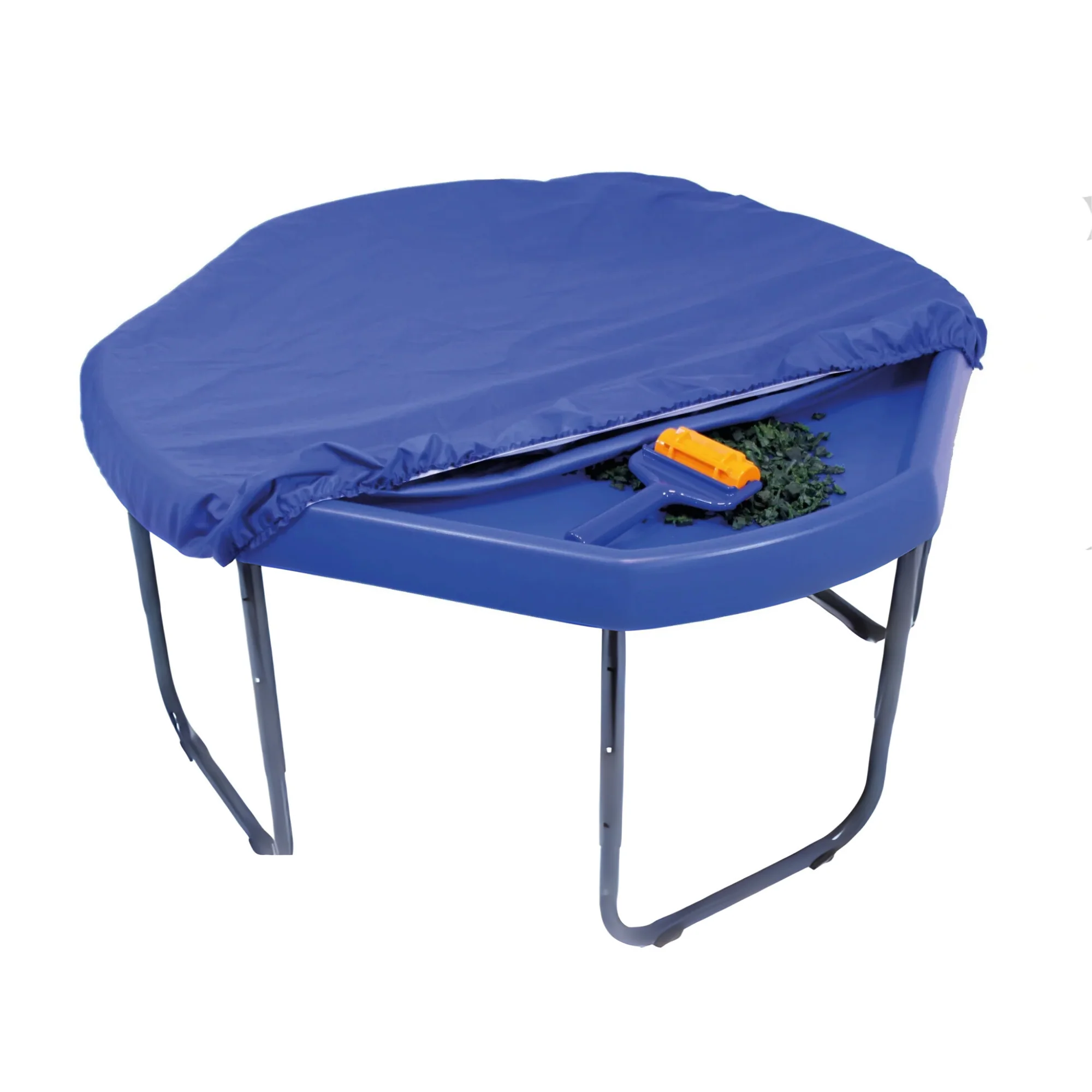 Tuff Tray (100cm), Stand and Water Resistant Cover - Blue Tray, Grey Stand and Blue Cover